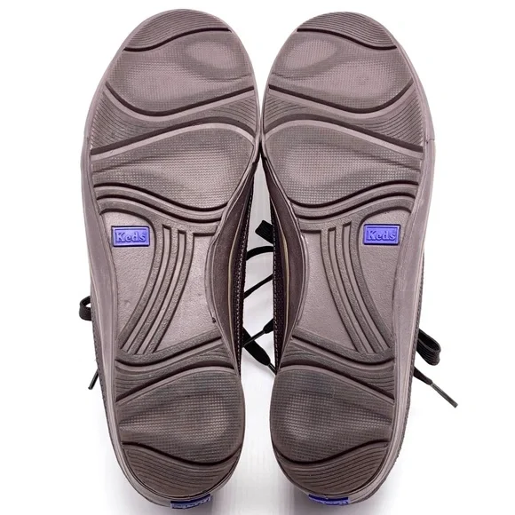 Keds Brown Suede Quilted Nylon Sneakers - Picture 7 of 8